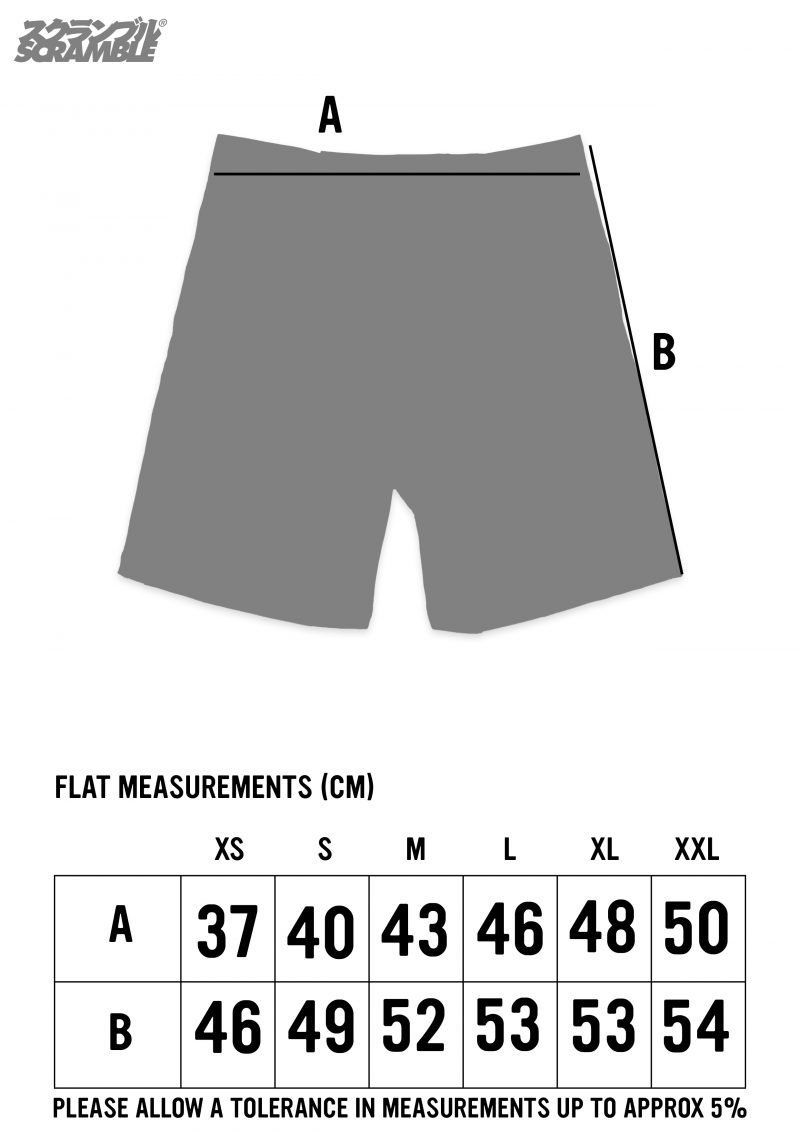 Vale Tudo Shorts Size Chart